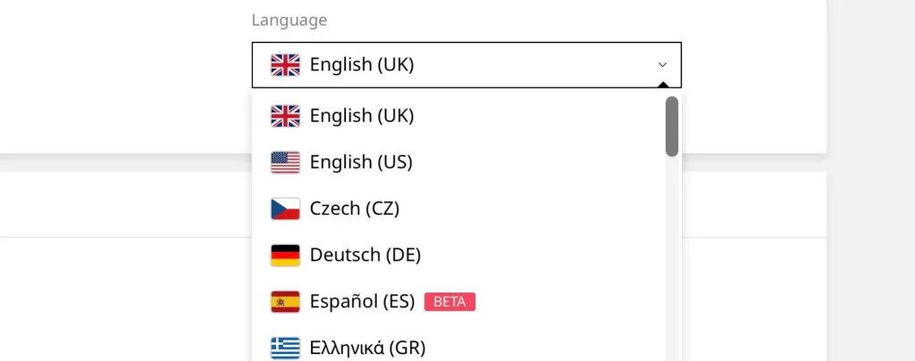 Multi-language support
